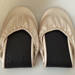 New Rescue Flats Champagne Ballet Foldable Medium Fits US Women's 8-9 Wedding